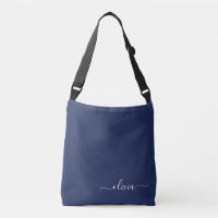 Navy Blue und White Modern Monogram