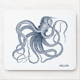 Navy-Blue-Vintag-Oktopus Mousepad