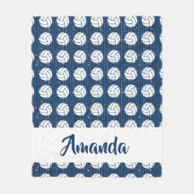 Navy Blue Volleyball Holzfußboden Gemustert