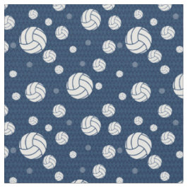 Navy Blue Volleyball Zickzack Gemustert Stoff