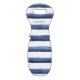 Navy Blue Watercolor Nautical Stripe Muster Weintasche (Vorderseite (Flach))