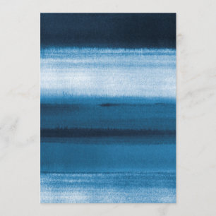 Navy Blue Watercolor Ombre Einladung
