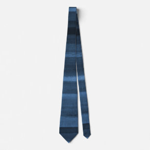 Navy Blue Watercolor Ombre Neck Tie Krawatte