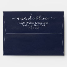 Navy Blue Watercolor Paper Script Letters 12x18