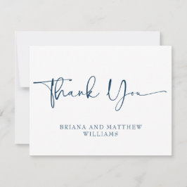 Navy Blue Wedding Dankeschön Card Dankeskarte
