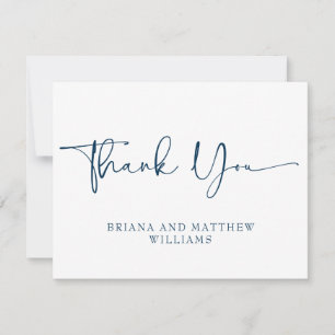 Navy Blue Wedding Dankeschön Card Dankeskarte