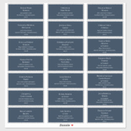 Navy Blue Wedding Guest Address Labels