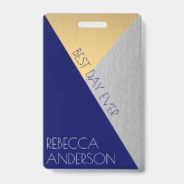 Navy Blue Wedding VIP Creative Escort Platzkarte Ausweis