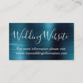 Navy Blue Wedding Website Card Insert