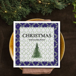 Navy Blue Weihnachten Serviette