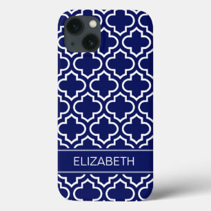 Navy Blue Whirlpool Marokkaner #6 Navy Blue Name M Case-Mate iPhone Hülle