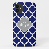 Navy Blue Whisky Marokkaner #5 Gray 3 Initial Mono