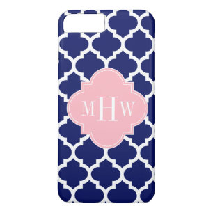 Navy Blue Whisky marokkanisch #5 Pink 3 Initial Mo Case-Mate iPhone Hülle