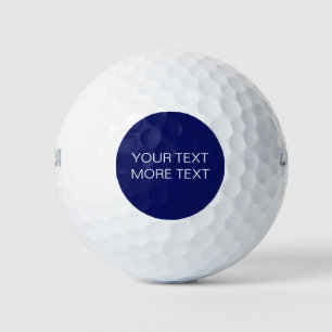 Navy Blue Whisky Stripe Hot Pink Name Monogram Golfball