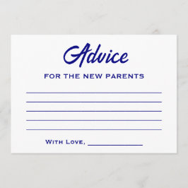 Navy Blue White Anchor Ahoy seine A Boy Baby Dusch Hinweiskarte