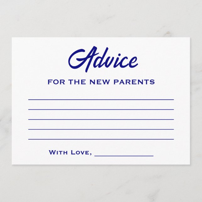 Navy Blue White Anchor Ahoy seine A Boy Baby Dusch Hinweiskarte (Vorderseite)