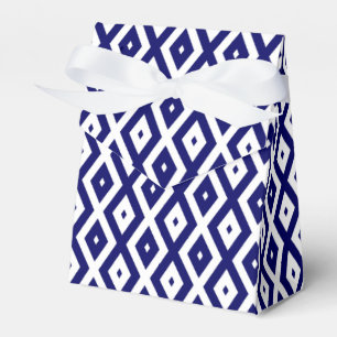 Navy-Blue-White-Diamantmuster Geschenkschachtel