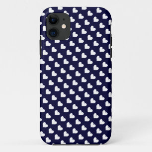 Navy Blue & White Heart Muster iPhone 5 Fall Case-Mate iPhone Hülle
