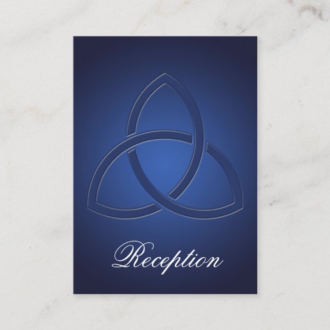 Navy Blue/White Liebe Knot Enclosure Card Begleitkarte (Vorderseite)