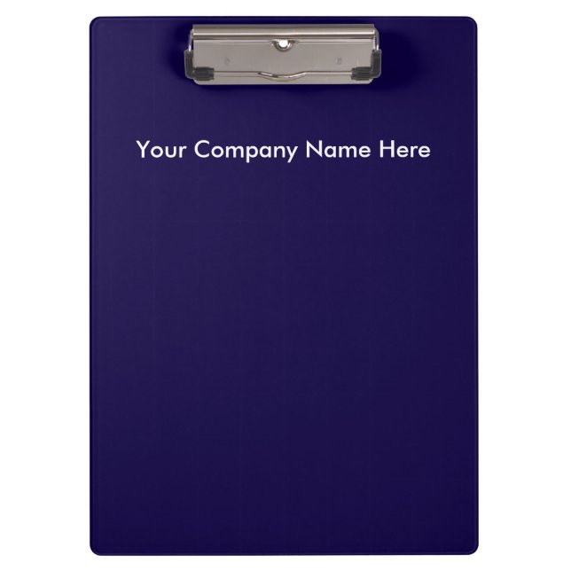 Navy Blue White Logo Pro clipboard Klemmbrett (Vorderseite)