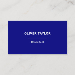 Navy Blue White Minimalistisch Individuelle Name T Visitenkarte