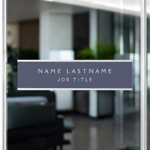 Navy Blue White Modern Elegant Beruflich Classy Türschild