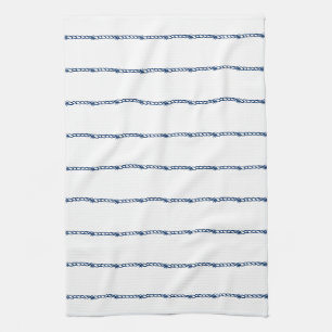 Navy Blue White nautical rope Muster Kitchen Tow Geschirrtuch