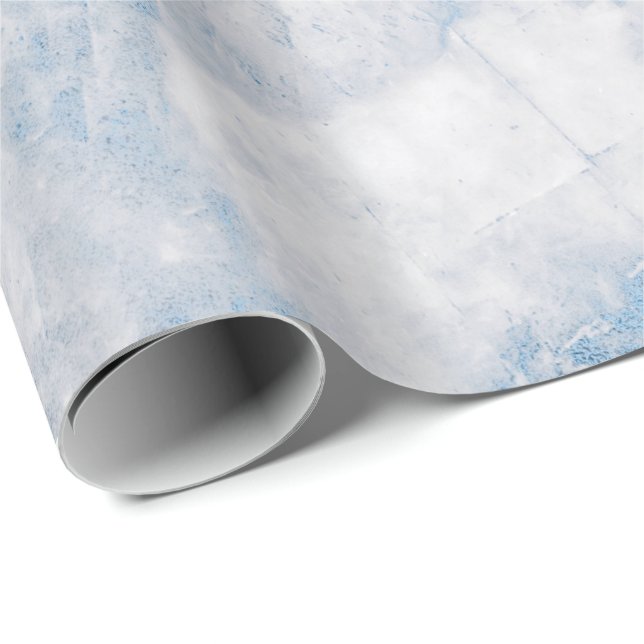 Navy Blue White Silver Gray Carrara Marmorstein Geschenkpapier (Rolleneckpunkt)