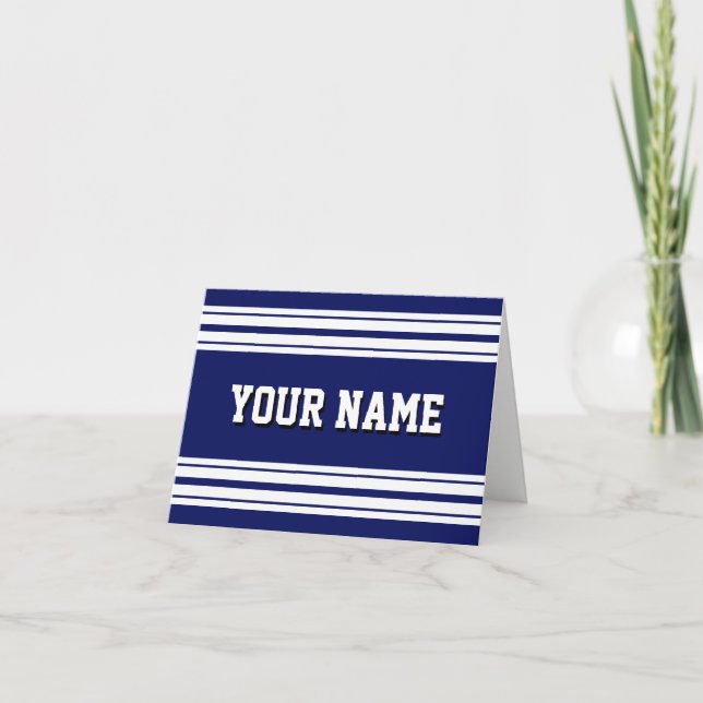 Navy Blue White Team Jersey Individuelle Name DIY  (Vorderseite)