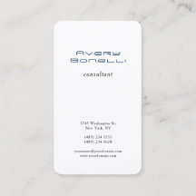 Navy Blue White Trendy Minimalistisch Beruflich