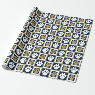 Navy Blue, White und Gold Repetierungspapier Geschenkpapier