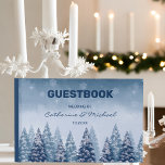 Navy Blue Winter Wonderland Pine Christmas Gästebuch<br><div class="desc">Wenn Sie ein Hochzeitsthema suchen, das die bezaubernde Schönheit des Winters einfängt, dann ist ein blaues Winterwunderland Kiefernwald Weihnachtszeitgestaltung die perfekte Wahl für Sie. Dieses Design verbindet Elemente der rustikalen Winterwunderlandhochzeit mit der Hochzeit des Pinienwaldes und macht sie zu einem festlichen und romantischen Fest der glücklichen Urlaubssaison. Das Thema der...</div>