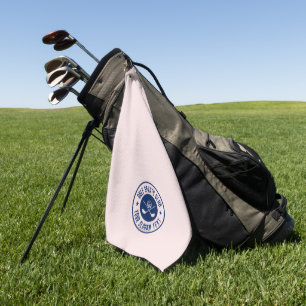 Navy BlueGolf Theme Club Name Golfhandtuch