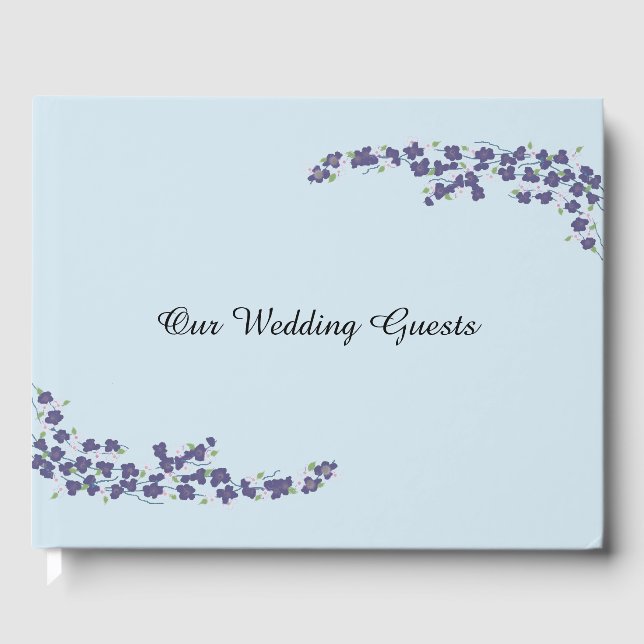 Navy blüht unsere Hochzeitsgäste Gästebuch (Vorderseite)