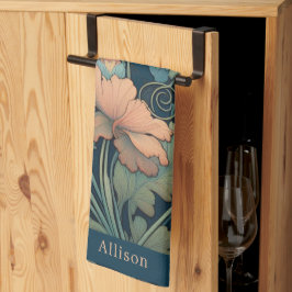 Navy Blümchen Geschirrtuch