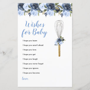 Navy Blume wünschen sich eine blühende Babygrün