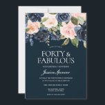 Navy & Blush Blume 40. Geburtstag Party Einladung<br><div class="desc">Navy & Blush Blume 40. Geburtstag Party Einladung Schöne moderne Blume perfekt für alle Jahreszeiten. Frühling,  Sommer,  Herbst oder Winter Siehe Matching Kollektion in Nest und Nest Store Wir haben auch viele andere Einladungen und Sammlungen.</div>