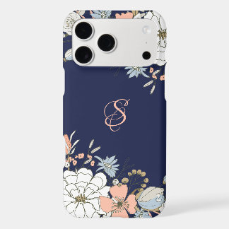 Navy Blush Pink Blaue Florale Personalisierte