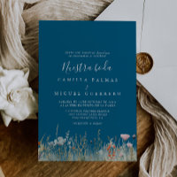 Navy Boho Wildblume Nuestra Boda Wedding