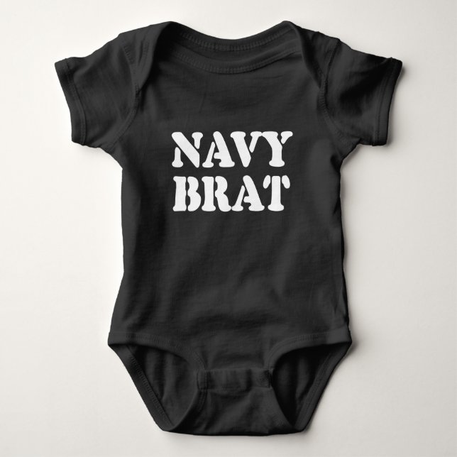 NAVY BRAT BABY STRAMPLER (Vorderseite)