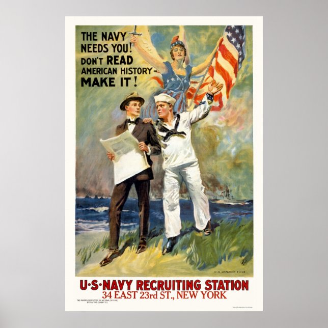 Navy braucht dich! Lesen Sie keine Geschichte - ma Poster (Vorne)