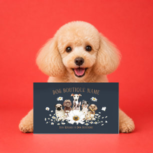 Navy Brown Pet Sitter Daisy Blume Hunde Visitenkarte