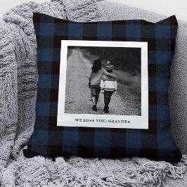 Navy Buffalo Plaid | Photo for Grandpa Kissen