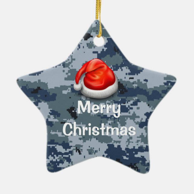 Navy Camouflage Star Frohe Weihnachtsschmuck (Hinten)
