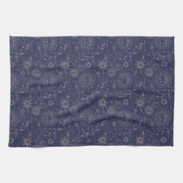 Navy Celestial Pattern Geschirrtuch