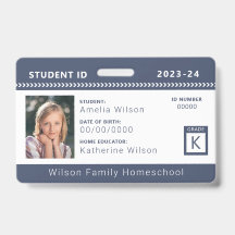 Navy Chevron Homeschool-Ausweis-Abzeichen
