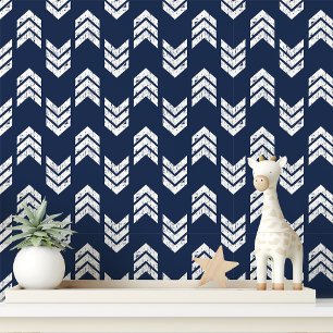Navy Chevron Pfeil Tapete