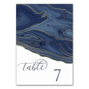 Navy Chic Age romantisch elegant Tischnummer