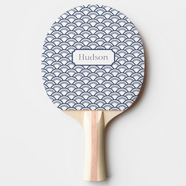 Navy Circle Custom Ping Pong Paddle Tischtennis Schläger (Vorderseite)
