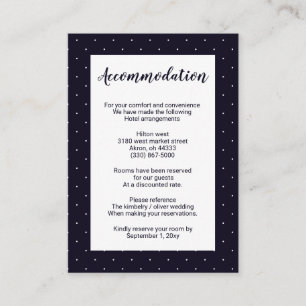 Navy Classic Monogram Wedding Card Begleitkarte